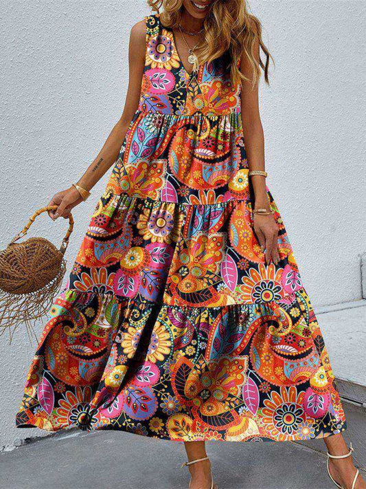 Painted Paisley Dress